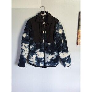 H&M Blue & White Jacket Front Zip And Side Pockets Faux Sheer Men's Size XS NEW